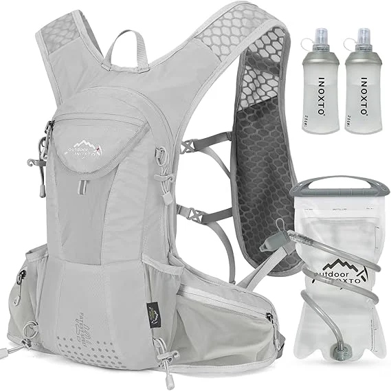 Hydration Pack Backpack, Lightweight Water Backpack with 2L Leakproof Hydration Bladder Daypack for Men Women,Running Hydration Vest for Outdoor Trail